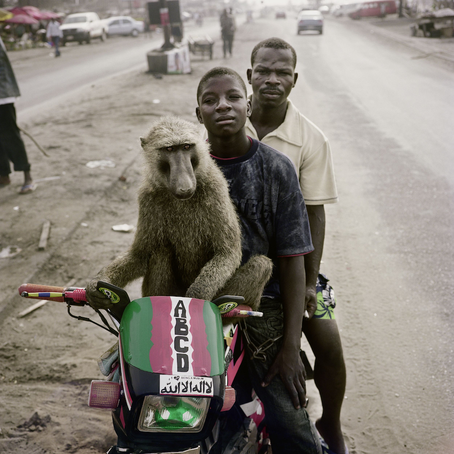 Pieter Hugo, Emeka, motorcyclist and Abdullahi Ahmadu, Asaba, Nigeria, 2007 © Pieter Hugo